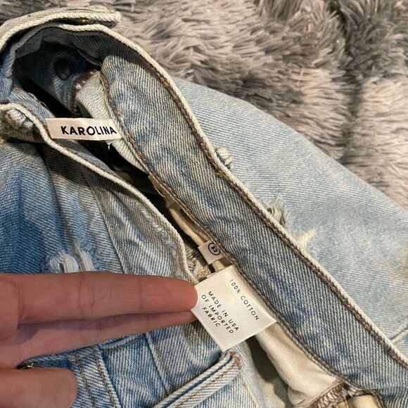 NWT! GRLFRND Karolina High-rise Button Fly Distressed Skinny Long Jean In Jaggar - Picture 7 of 8